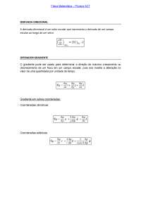 Resumo sobre Gradiente, Divergente e Rotacional