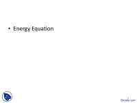 Energy - Hydraulics - Lecture Slides
