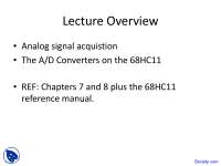 Analog Signal Acquistion - Microprocessor Based Systems - Lecture ...