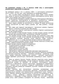 Samorząd powiatowy, pytania - Notatki - Prawo