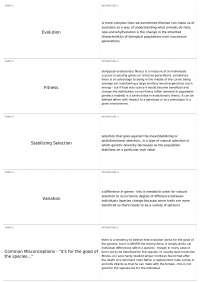 Evolution and Animal Behavior: Misconceptions and Concepts