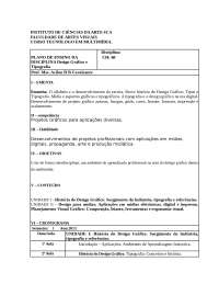 Plano de ensino TIPOGRAFIA E DESIGN 2013