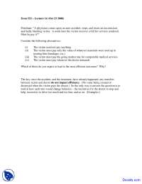 Paradox of Compensation - Economics of Law - Lecture Notes