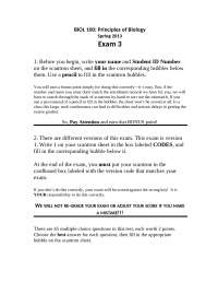Solved Questions for Exam 3 - Principles of Biology | BIOL 100 - Docsity