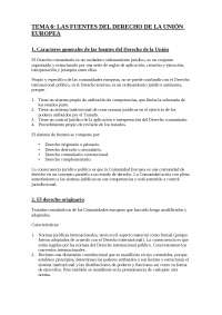 Las fuentes del Derecho de la Unión Europea
