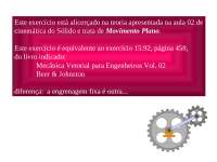 O movimento do plano
