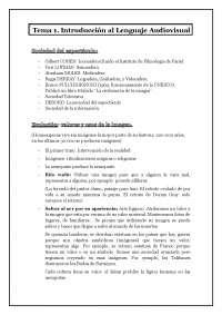 Apuntes Lenguaje Audiovisual - Apuntes de Periodismo - Docsity