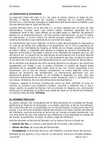LA DEMOCRACIA ATENIENSE. PERICLES - Apuntes de Historia del Arte - Docsity