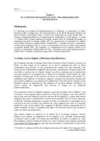 El contexto religioso actual: una aproximación sociológica