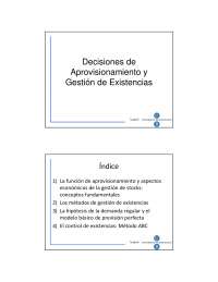 Decisiones de aprovisionamiento y Gestión de Existencias - Diapositivas ...
