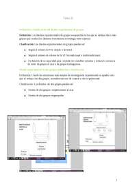 Definición y clasificación del diseño experimental de grupos