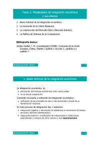 Modalidades de integración económica y sus efectos