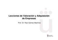 Valoración y adquisición de empresas