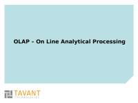 OLAP: Análise Multidimensional On-Line (On Line Analytical Processing)