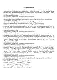 Elektrochemia, zadania - Notatki - Chemia