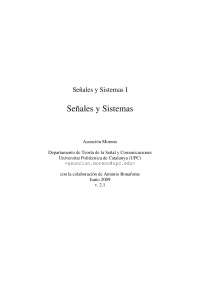 Señales y Sistemas I: elementos claves + ejercicios