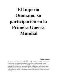 El imperio Otomano y su participacion en la I Guerra Mundial - Apuntes ...