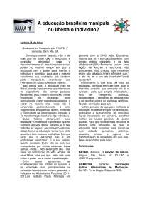 A Educação Brasileira: Liberta ou Manipula o Indivíduo?