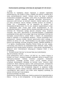 Dostosowanie polskiego rolnictwa do wymogów UE - Notatki - Edukacja europejska
