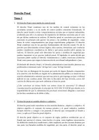 Derecho Penal tema 1,2,3,4 - Apuntes de Derecho Penal - Docsity