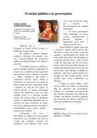 A Formação dos Professores e o Ensino Público no Brasil: Desafios e Soluções
