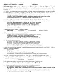 Principles of Biology - First Exam with Solution Key | BIOL 1100 - Docsity