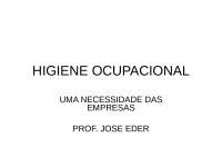 Higiene ocupacional - Apostilas - Engenharia de Produção Agroindustrial