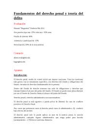 Fundamentos del Derecho Penal y Teoría del delito - Apuntes de Derecho ...
