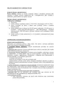 Prawo rodzinne i opiekuńcze - Notatki - Prawo