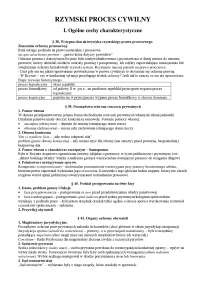 Rzymski proces cywilny - Notatki - Prawo