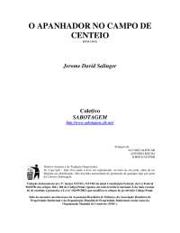 O apanhador no campo de centeio - Apostilas - Comunicação Social