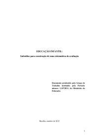 Educação Infantil - Sistematica de Avaliação