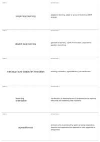 Chapter 12 - three dimentional approach to firm innovation | MGT 4394 - Strategic Management