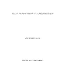 Toolbox for power system fault analysis using matlab - Power system ...