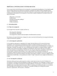 Diseño de la investigación y fuentes de datos - Apuntes - Management