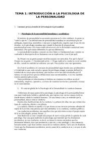 TEMA 1: INTRODUCCIÓN A LA PSICOLOGIA DE LA PERSONALIDAD C - Apuntes de ...