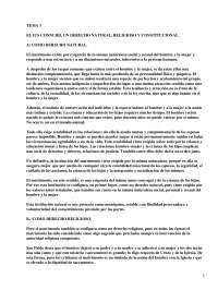 El ius connubii, un derecho natural, religioso y constitucional - Apuntes - Derecho Parte1
