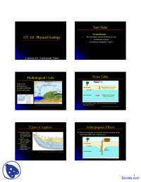 Geological Time - General Geology - Lecture Slides - Docsity