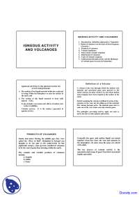 Volcano - General Geology - Lecture Slides - Docsity