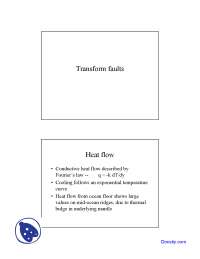 Transform faults - General Geology - Lecture Slides - Docsity
