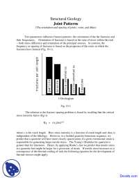 Joint Patterns - Field Geology - lecture notes - Docsity
