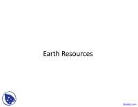 Earth Resources - General Geology - Lecture Slides - Docsity