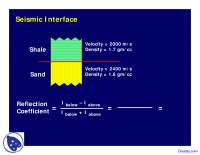 Seismic Interface - Seismology - Lecture Slides - Docsity