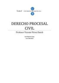 Apuntes de Derecho Procesal Civil (resumen manual)