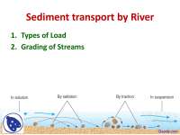 Sediment Transport - Engineering Geology - Lecture Slides - Docsity