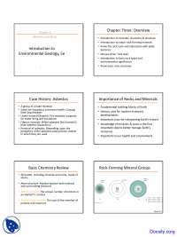 Minerals and Rocks - Environmental Geology - Lecture Slides - Docsity