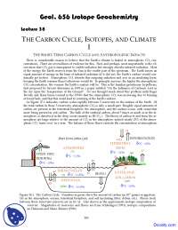 Organic - Geochemistry I - Lecture Notes - Docsity