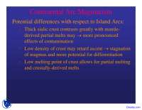 Arc Magmatism - Geochemistry I - Lecture Slides - Docsity