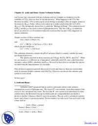 Carbonate System - Geochemistry I - Lecture Notes - Docsity