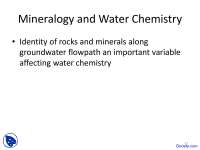 Igneous Rocks - Geochemistry I - Lecture Slides - Docsity